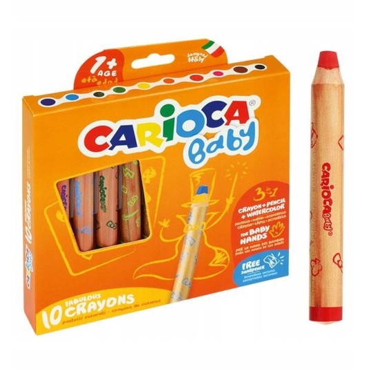 Kredki Baby 10 kolorów 3w1 Carioca