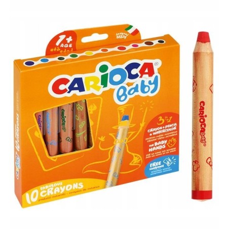 Kredki Baby 10 kolorów 3w1 Carioca