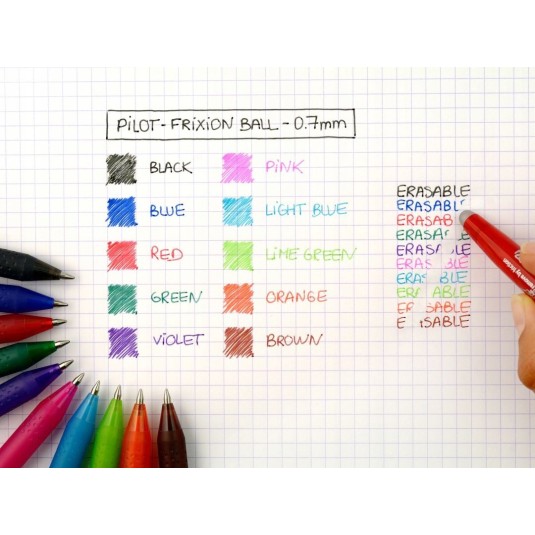 Długopis ścieralny PILOT FRIXION czarny 0,7mm aut.