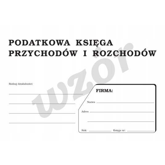 Druk podatkowa księga przychodów i rozchodów A4