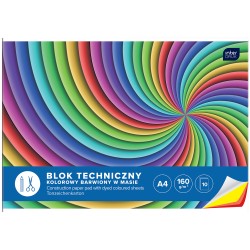 Blok techniczny A4 10 kartek kolorowy Interdruk