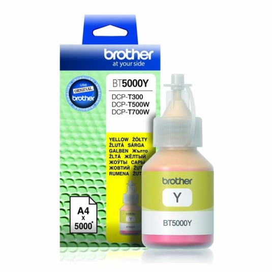Brother oryginalny ink BT5000Y, yellow, 5000s, Brother DCP T300, DCP T500W, DCP T700W BT5000