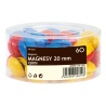 Magnesy do tablic kolorwe GRAND 20 mm 60 szt. tuba