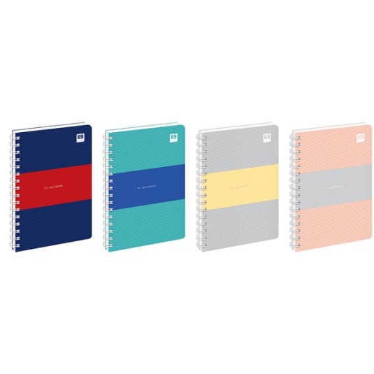 Kołozeszyt A5 80k. kratka B&B pastel