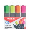 Textmarker OFFICE PRODUCTS, 2-5mm (linia), 4szt., mix kolorów
