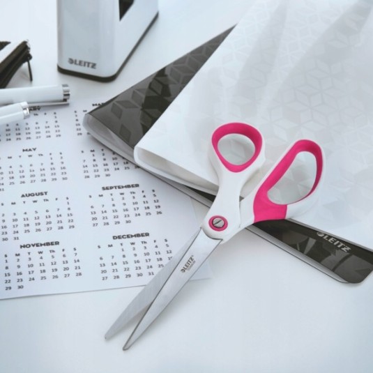 Nożyczki LEITZ WOW różowe 20,5 cm mocne tytanowe