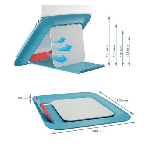 Podstawka pod laptopa Leitz Ergo Cosy, niebieska