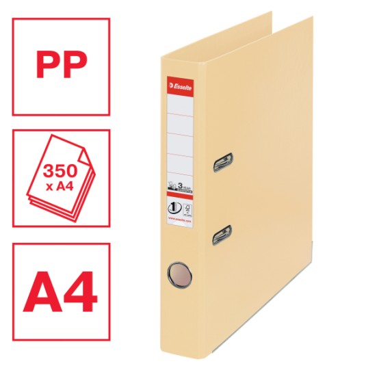 Segregator ESSELTE No.1 A4/50 mm beżowy Naturelle