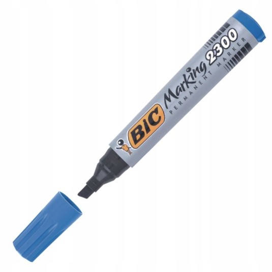 Marker permanentny BIC 2300 niebieski ścięty