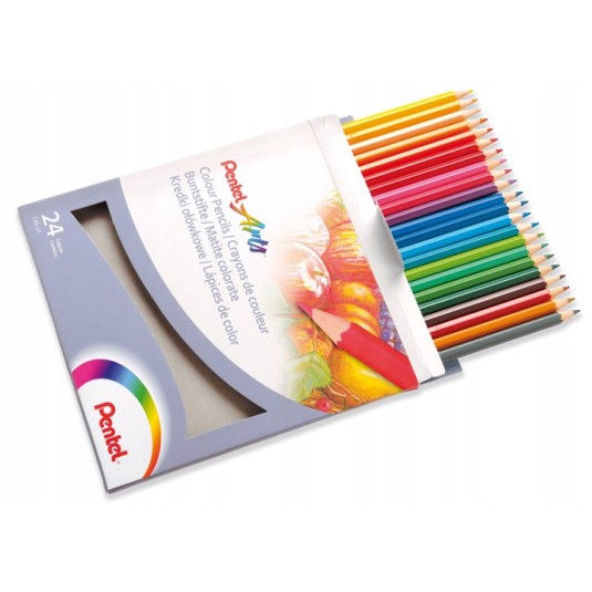 Kredki ołówkowe Pentel zestaw z kursem rysowania postaci