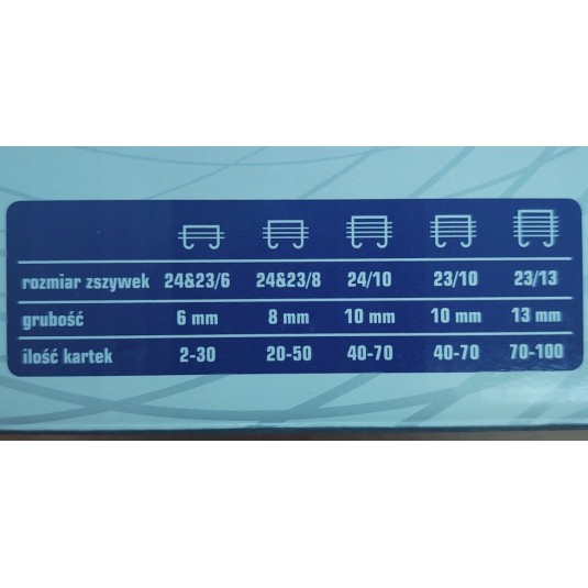 Solidny zszywacz metalowy do 100 k. różne zszywki