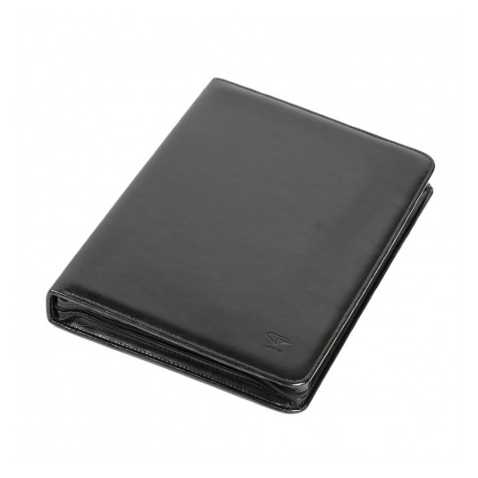 Teczka Biznes A4 skóropodobna czarna zamek