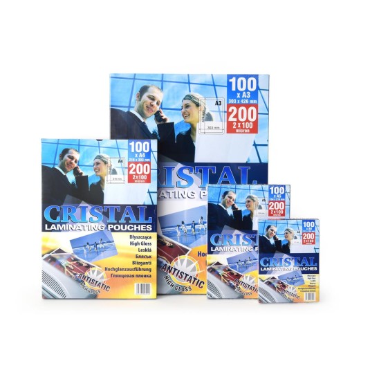 Folia laminacyjna PE arkusz 75 x 105 mm 80 mic standard błysk antystatyczna op.100szt. ARGO