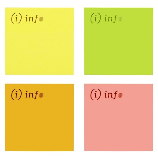 NOTES SAMOPRZYLEPNY TEXT 75x75mm 50K INFO