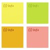 NOTES SAMOPRZYLEPNY TEXT 75x75mm 50K INFO