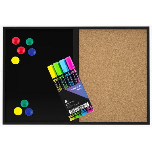 TABLICA 2W1 KREDOWA I KORK 60X40