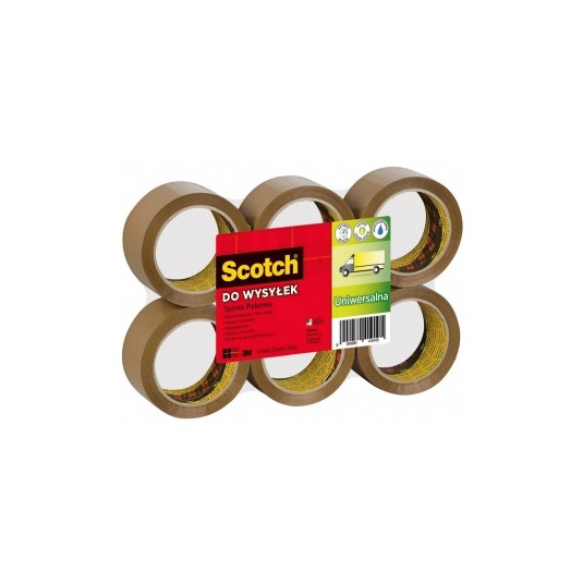 TAŚMA PAKOWA SCOTCH 48/66 BRĄZ KAUCZUK