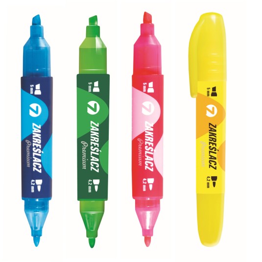 TEXTMARKER DWUSTRONNY ŻÓŁTY TETIS