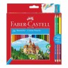 KREDKI FABER CASTELL ZAMEK 24 KOL + GRATIS 3 KREDKI DWUSTRONNE  TEMPERÓWKA