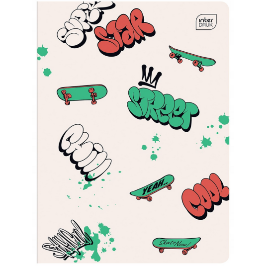 Zeszyt A5 w kratkę INTERDRUK 32 kartki  4 sztuki Boys