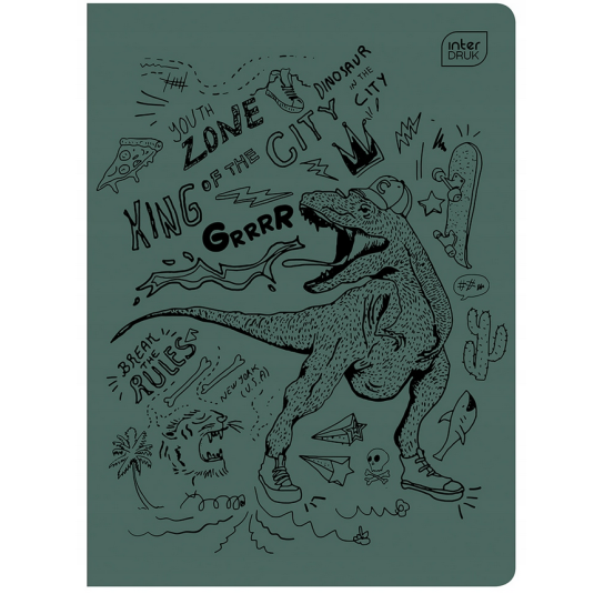 Zeszyt A5 w kratkę INTERDRUK 32 kartki  4 sztuki Boys