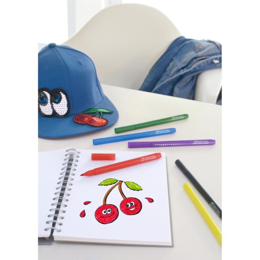 Flamastry FABER-CASTELL grip 20 kolorów etui