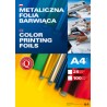 Metaliczna folia barwiąca czerwon – arkusze A4 op. 25 sztuk