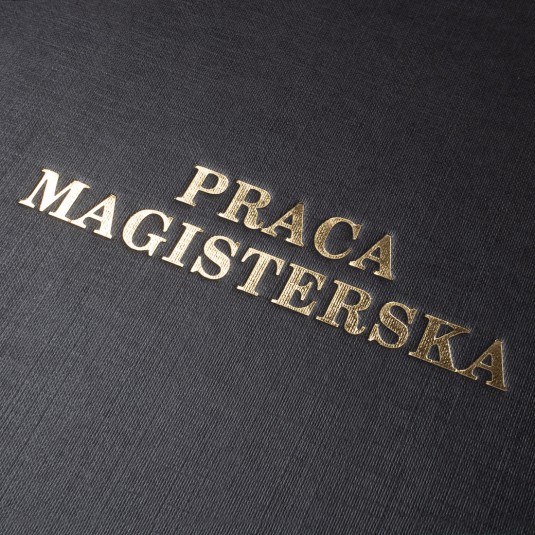 Okładka kanałowa Praca Magisterska C 16 mm 304 x 212 mm (A4+ pionowa) czarna