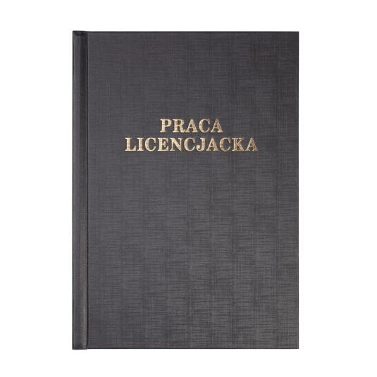 Okładka kanałowa Praca Licencjacka AA 5 mm 304 x 212 mm (A4+ pionowa) czarna