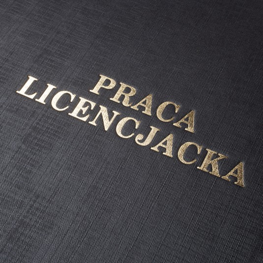 Okładka kanałowa Praca Licencjacka AA 5 mm 304 x 212 mm (A4+ pionowa) czarna