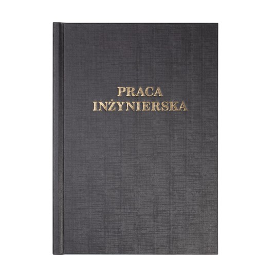 Okładka kanałowa Praca Inżynierska B 13 mm 304 x 212 mm (A4+ pionowa) czarna