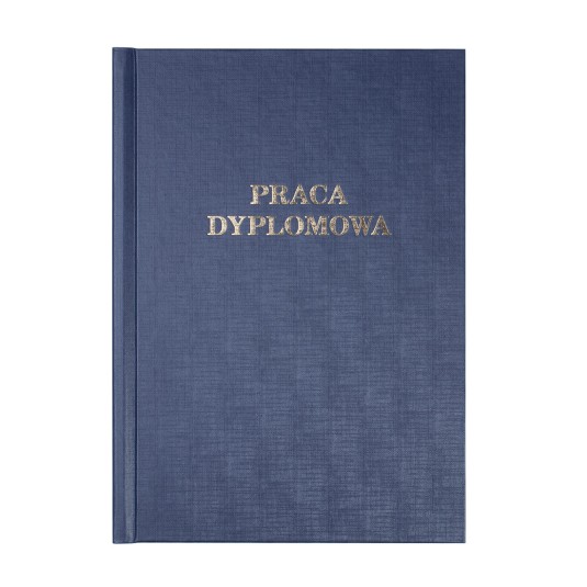 Okładka kanałowa Praca Dyplomowa B 13 mm 304 x 212 mm (A4+ pionowa) niebieska