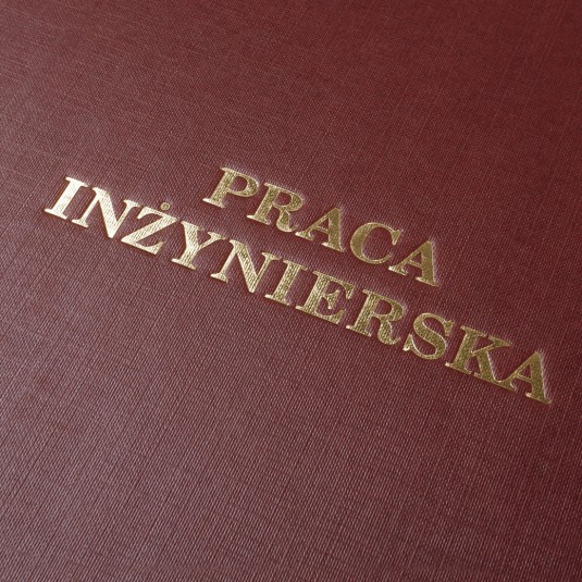 Okładka kanałowa Praca Inżynierska B 13 mm 304 x 212 mm (A4+ pionowa) bordowa