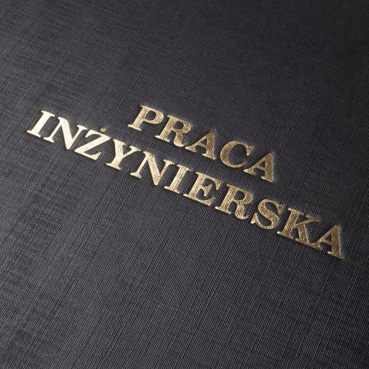 Okładka kanałowa Praca Inżynierska A 10 mm 304 x 212 mm (A4+ pionowa) czarna