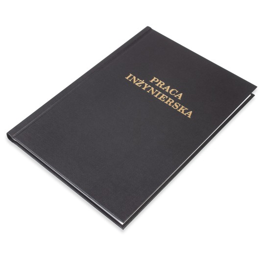Okładka kanałowa Praca Inżynierska A 10 mm 304 x 212 mm (A4+ pionowa) czarna