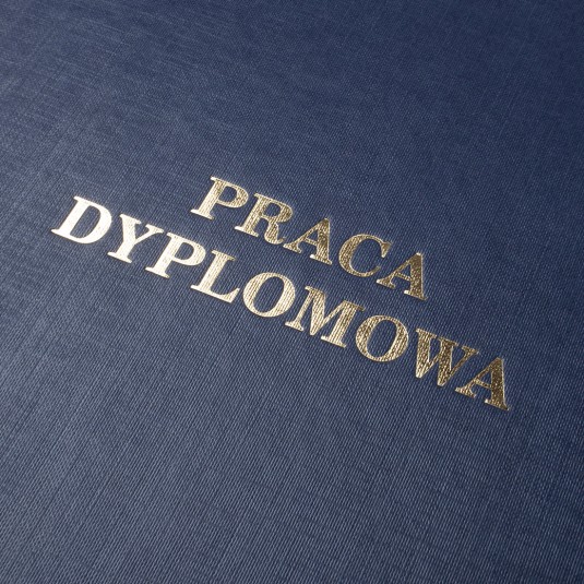 Okładka kanałowa Praca Dyplomowa A 10 mm 304 x 212 mm (A4+ pionowa) niebieska