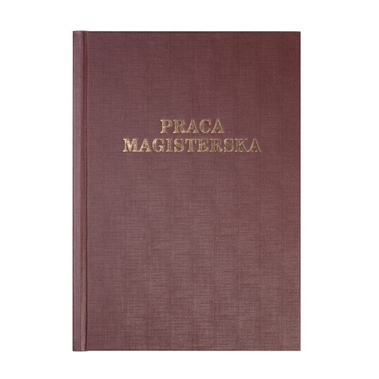 Okładka kanałowa Praca Magisterska A 10 mm 304 x 212 mm (A4+ pionowa) bordowa