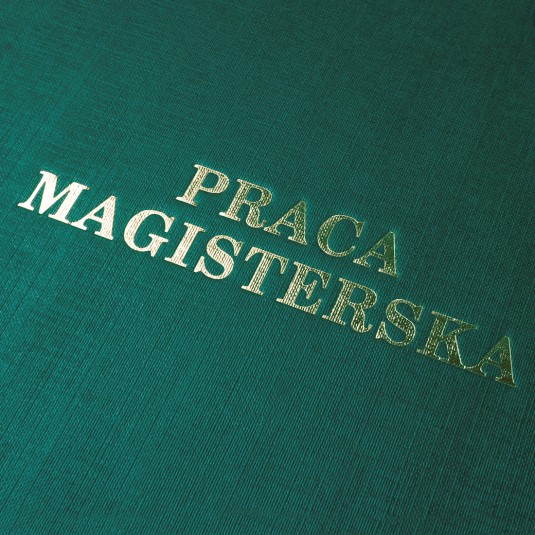 Okładka kanałowa Praca Magisterska C 16 mm 304 x 212 mm (A4+ pionowa) zielona