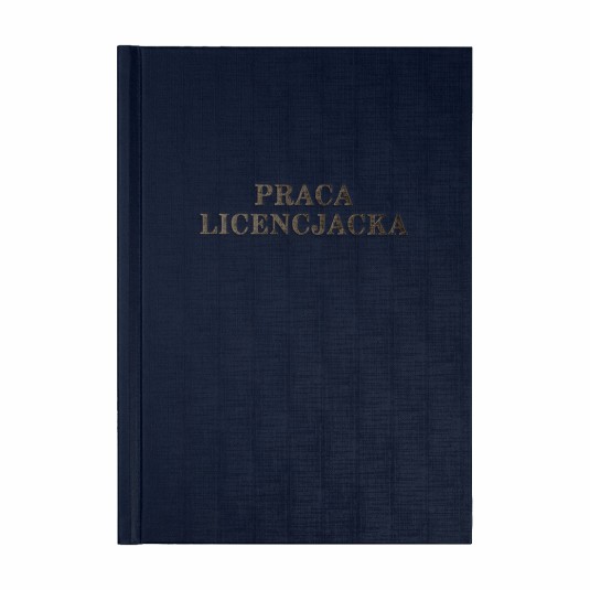 Okładka kanałowa Praca Licencjacka C 16 mm 304 x 212 mm (A4+ pionowa) niebieska