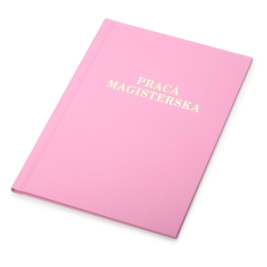 Okładka Praca Magisterska oprawa kanałowa A 10mm różowa