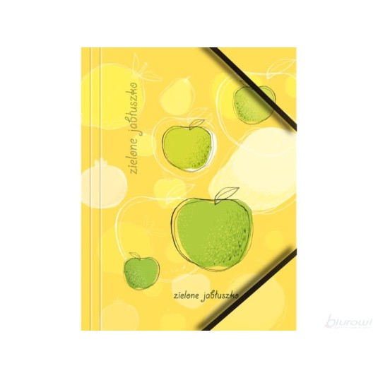 Teczka kartonowa z gumką A4 grafika owoce op. 6 sztuk