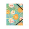Teczka kartonowa A4  z gumką grafika  pastelowe kwiaty op. 6 szt.