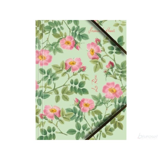 Teczka kartonowa z gumką A4 grafika róże op. 6 sztuk