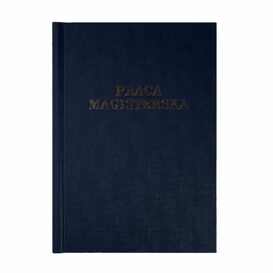 Okładka kanałowa Praca Magisterska AA 5 mm 304 x 212 mm (A4+ pionowa) niebieska