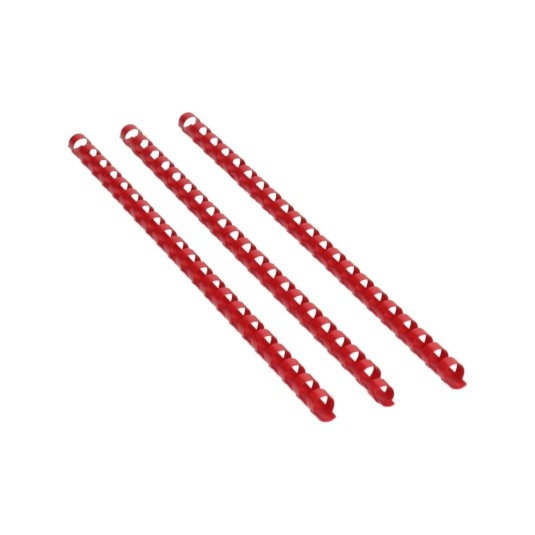 Grzbiety plastikowe do bindowania 8 mm czerwony