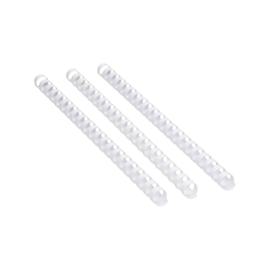 Grzbiety plastikowe do bindowania 10 mm biały