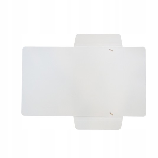 Teczka z gumką pionową A4 biała tektura 350g