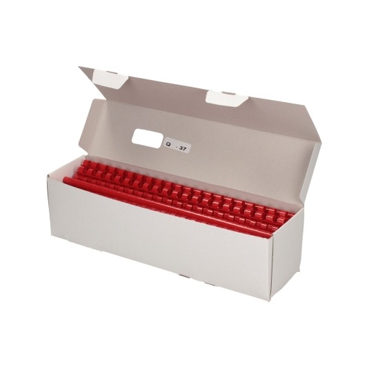 Grzbiety plastikowe do bindowania 16 mm czerwony