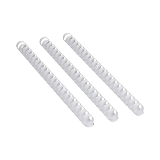 Grzbiety plastikowe do bindowania 14 mm biały