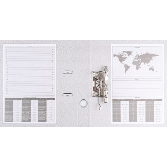 Segregator A4 szary BASIC-S z szyną 75 mm na dokumenty